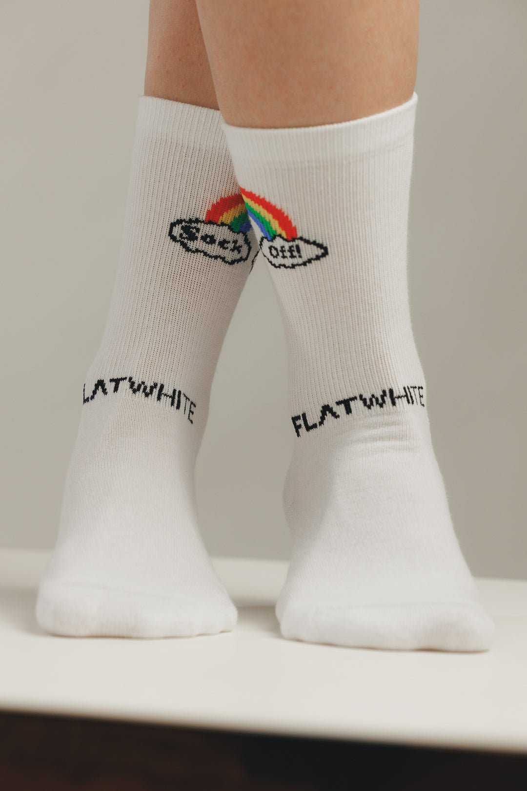 Sock Off - Rainbow - 3er - Pack - flat - white.club
