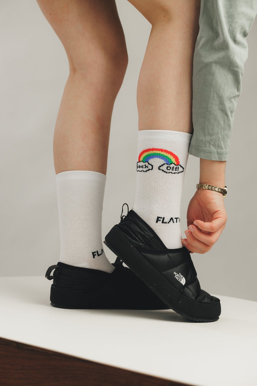 Sock Off - Rainbow - 3er - Pack - flat - white.club